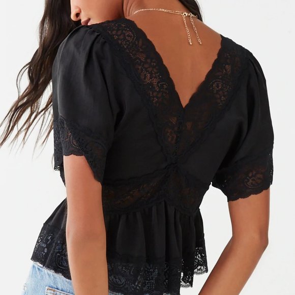 Summer Satin/Lace Top - Picture 3 of 3